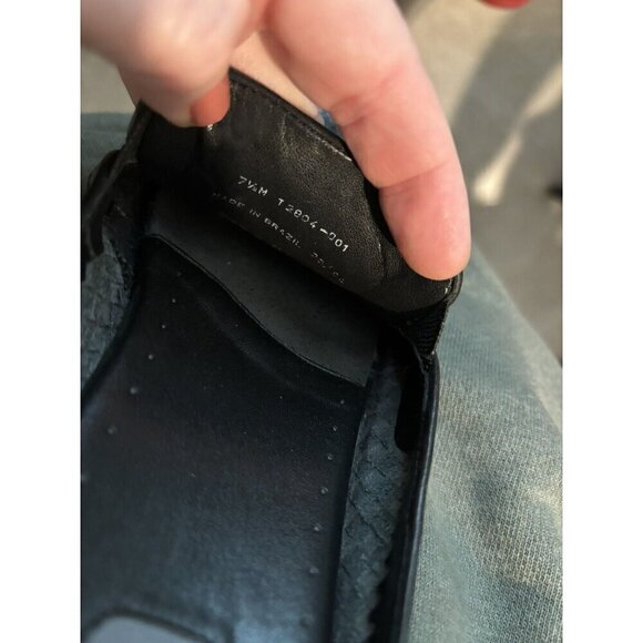 Trotters Woven Mules Loafers Black Leather 7.5 M Slip On Comfort Basket Weave - Picture 6 of 9